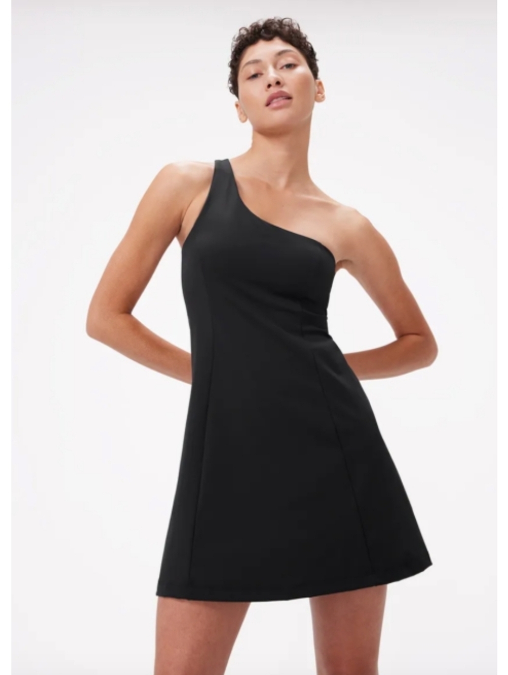 Outdoor Voices One Shoulder Athletic Dress — NWT — Black — XS